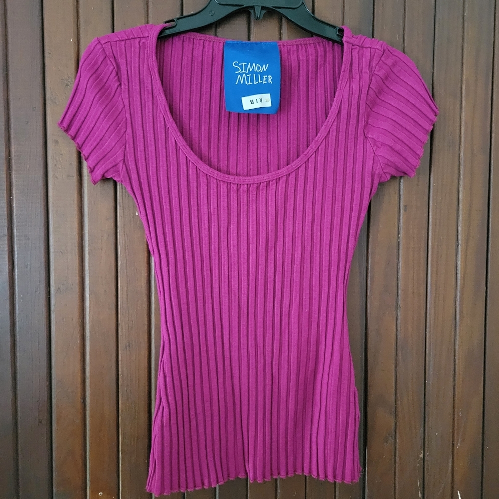 Simon Miller Pink Ribbed Top - Picture 2 of 4